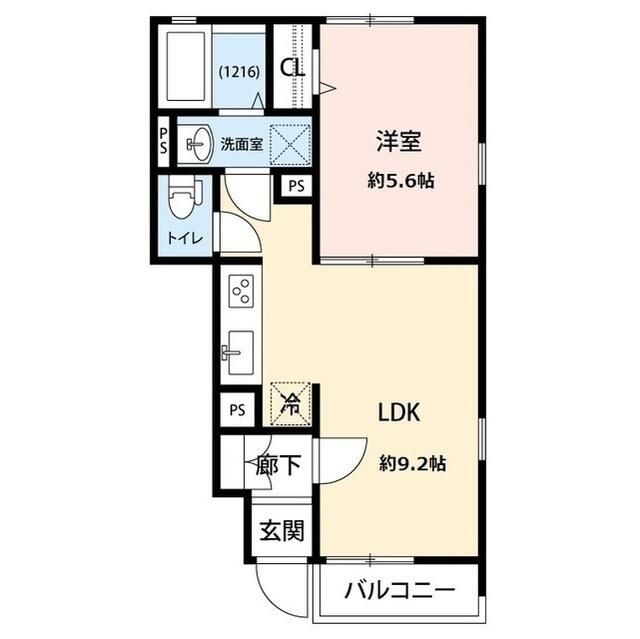 アムール　アンバー 102号室 間取り