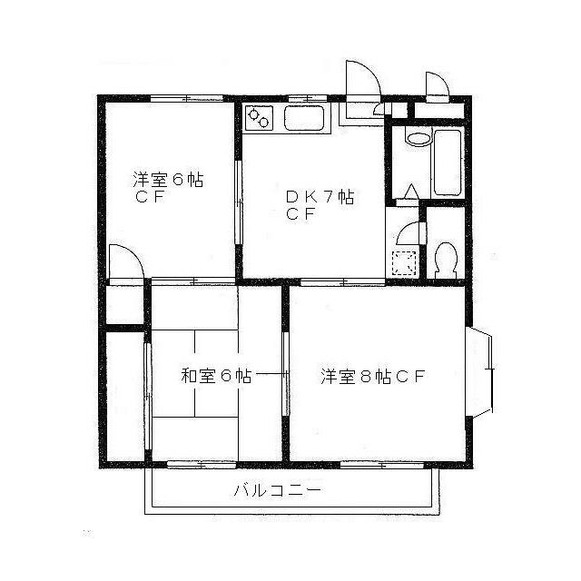 ユニティー西山 201号室 間取り
