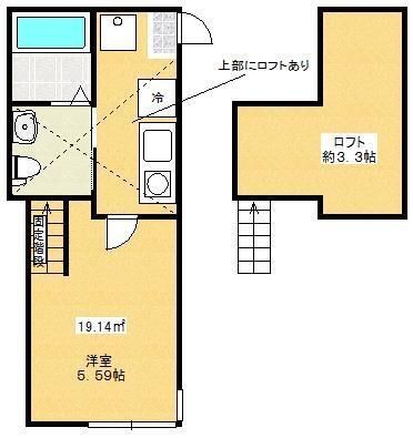 スカイビュー桜ヶ丘 104号室 間取り