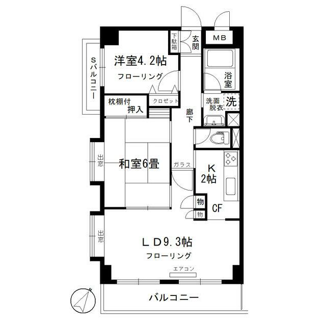 レスタージュ港南台 201号室 間取り