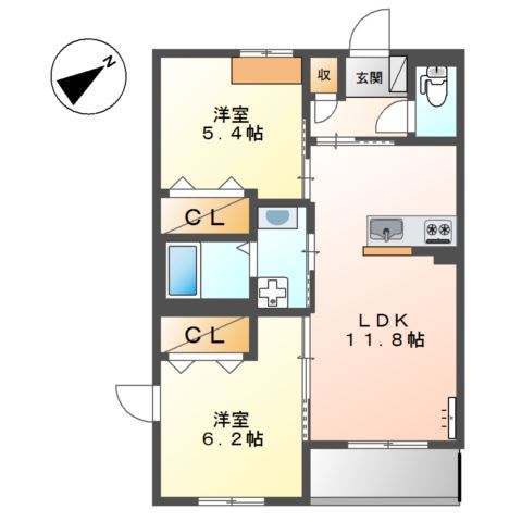 N’ s ARK(エヌズアーク) 間取り