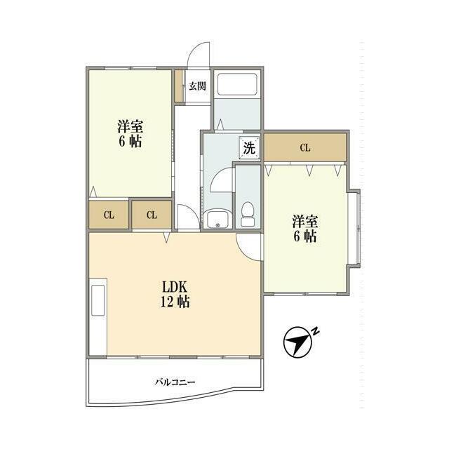 キッツビュール 101号室 間取り