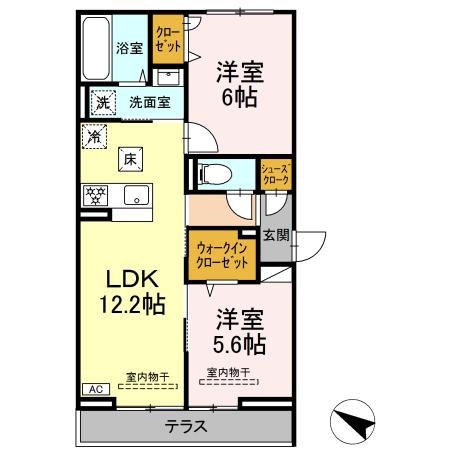 Pear Residence 101号室 間取り