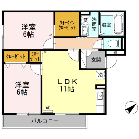 ビラ ルフト 301号室 間取り