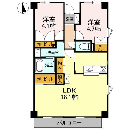 メゾンアイ 201号室 間取り