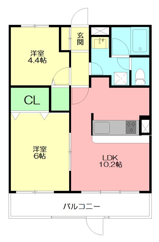 ＮＩＣアーバンハイム戸塚 206号室 間取り