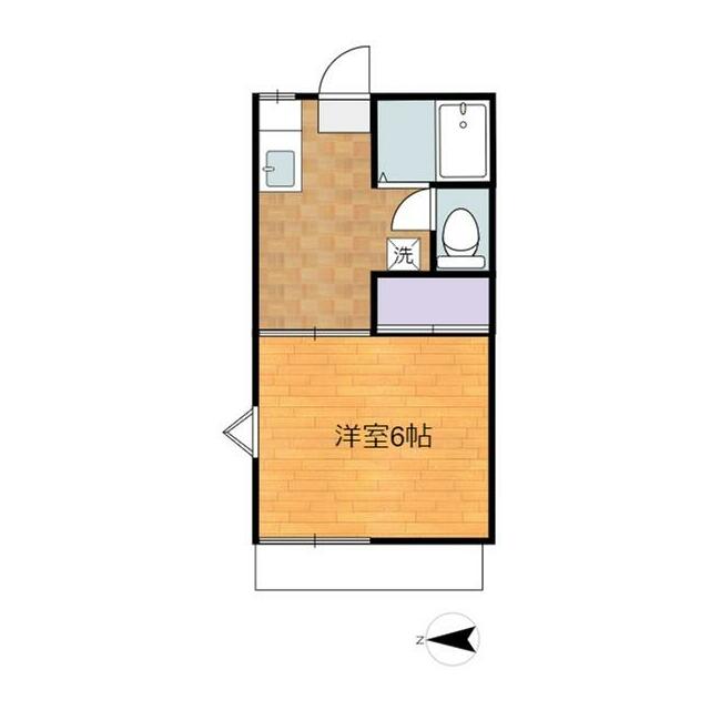 稲荷山ハイツ 2-A号室 間取り