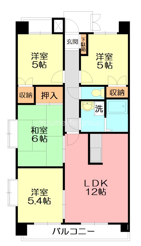 デネブ・スワン 802号室 間取り