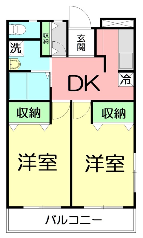 ハイツサンモール 101号室 間取り