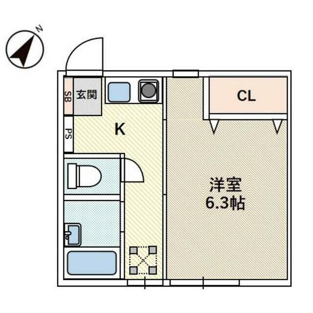 サーフテラス 201号室 間取り