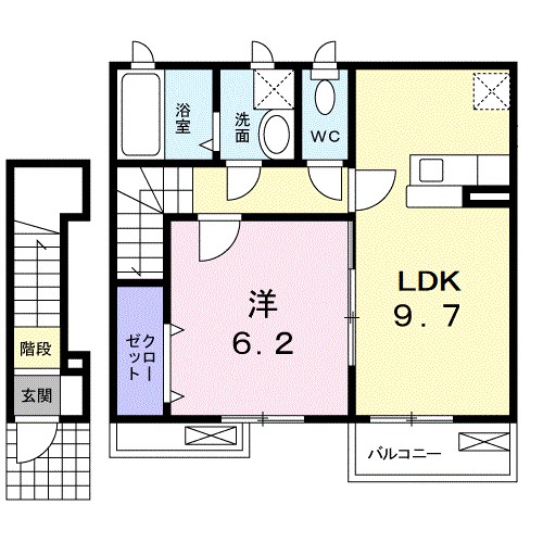 ソレアード 202号室 間取り