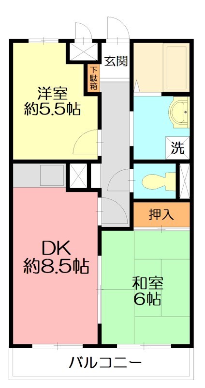 山洋ハイツ  403号室 間取り