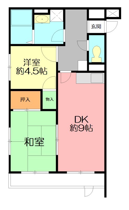 山洋ハイツ 403号室 間取り