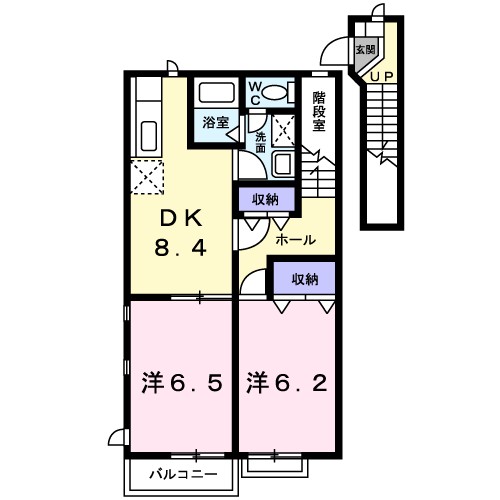 Ｍａｒｓｈ　Ｖｉｌｌａ 204号室 間取り