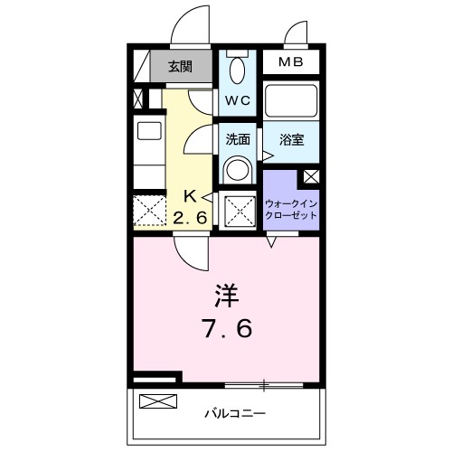 カーンズ高座渋谷 202号室 間取り