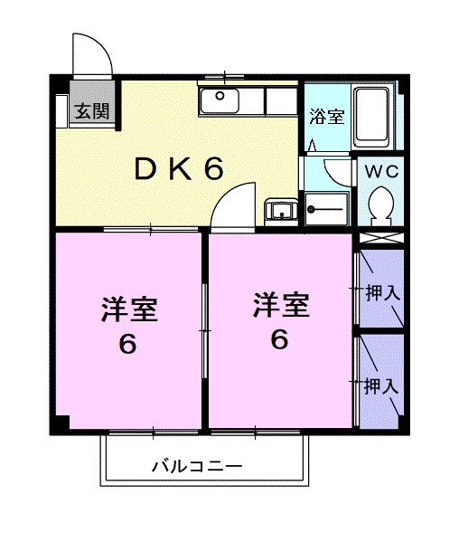 ニューシティハイツＡＯＫＩ 204号室 間取り