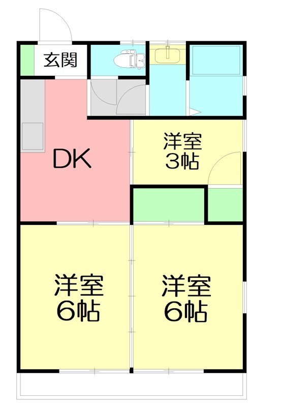 ハイツパークサイド 201号室 間取り