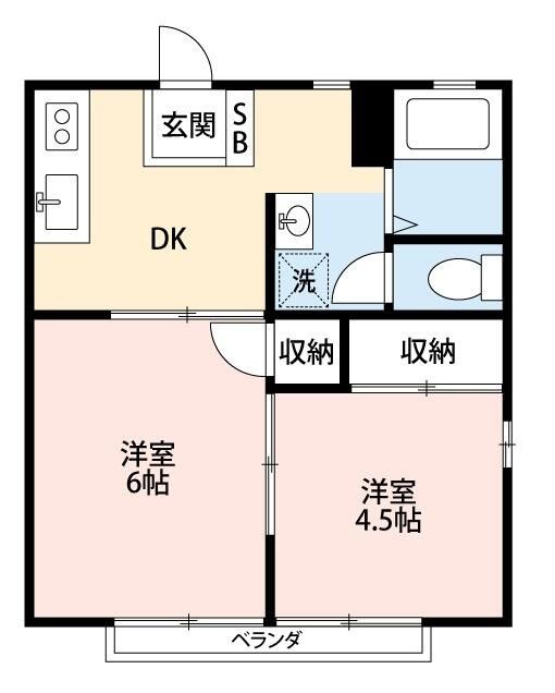 グリーンヴィラ旭 207号室 間取り