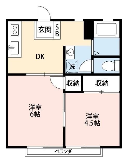 グリーンヴィラ旭 205号室 間取り