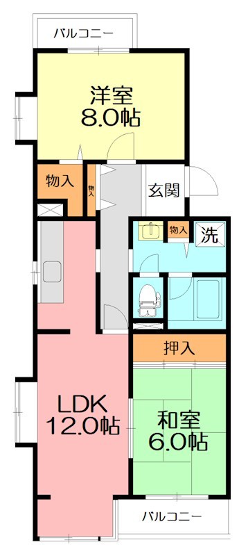コーポレート本厚木 106号室 間取り