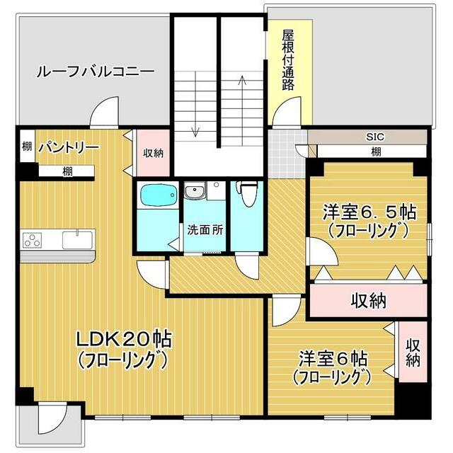 コンブロンビル 401号室 間取り