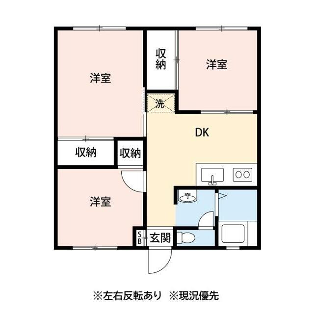パストラル湘南Ⅰ・Ⅱ 2202号室 間取り
