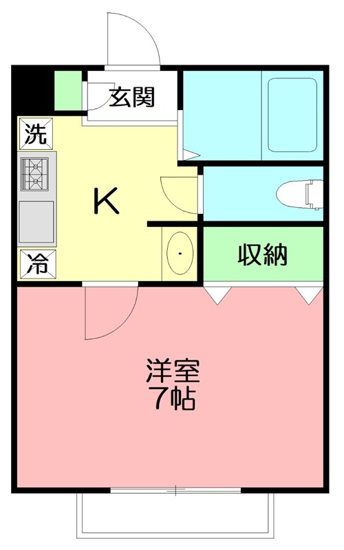 ケイスクラン 103号室 間取り