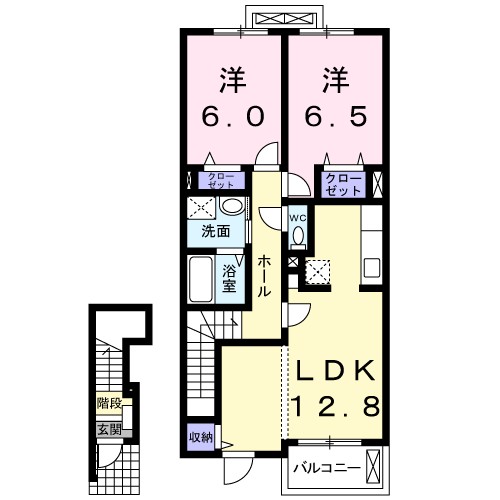 メゾン・ド・フランⅠ 202号室 間取り