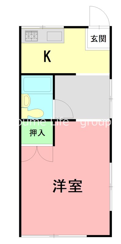 プランドール 101号室 間取り