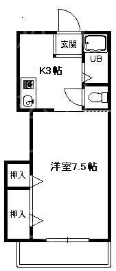 アドミラブール  206号室 間取り
