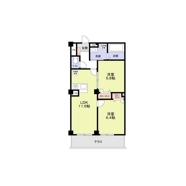 ＬＡＰＩＮ湘南 104号室 間取り