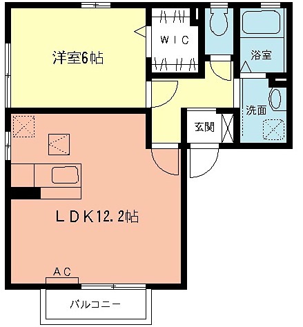 ピアコート M 101号室 間取り