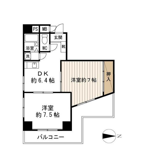 ＵＳＫシャンブル 201号室 間取り