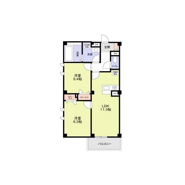 LAPIN湘南 202号室 間取り