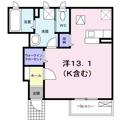 ソレアード 102号室 間取り