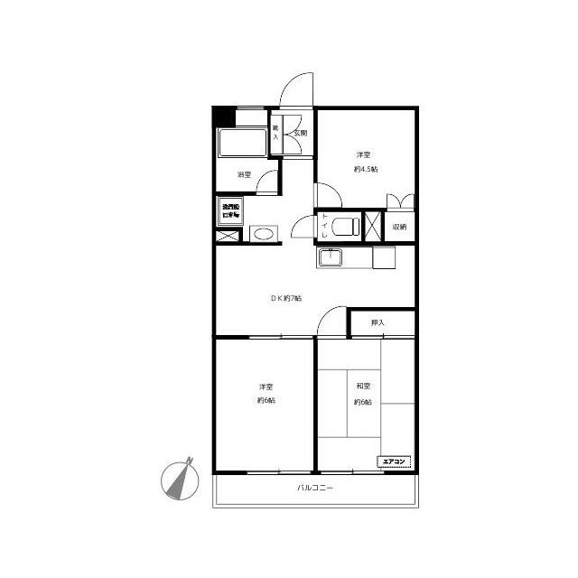 シーサイドハイツ早川 102号室 間取り