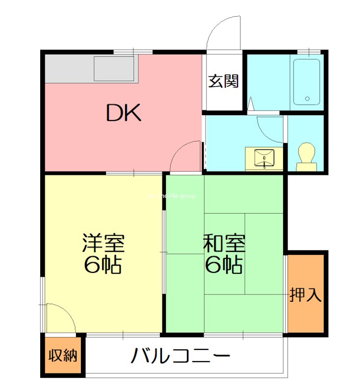 メゾン片山（B棟）202号室 202号室 間取り