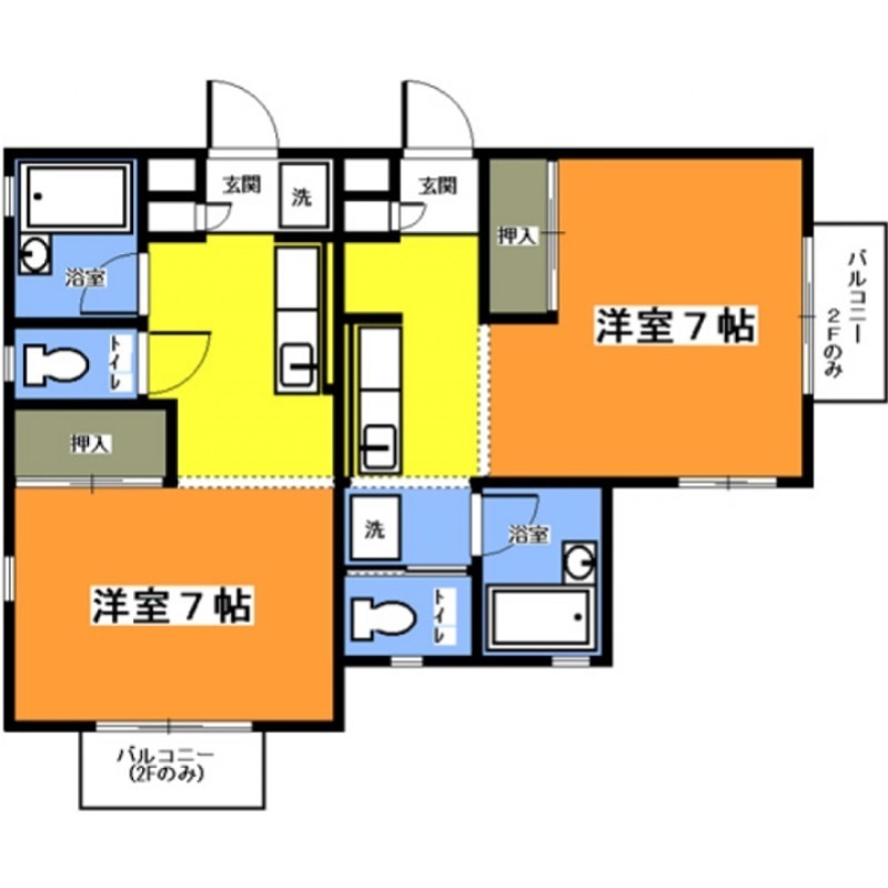 パークハイム 101 (コピー)号室 間取り