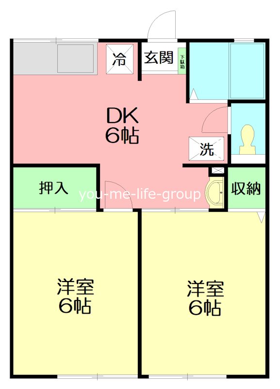 ベルヴィル大磯 203号室 間取り
