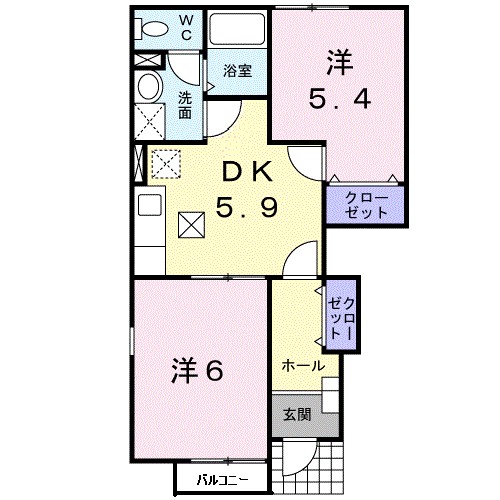 プラム　ブルック 101号室 間取り