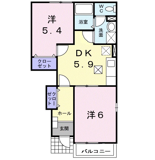 プラム　ブルック 104号室 間取り