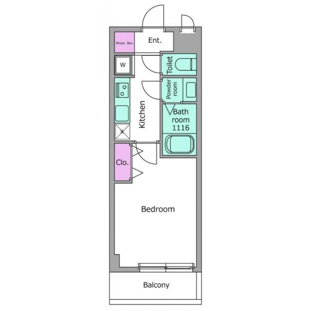 ＬＯＣ’Ｓ　ＹＯＫＯＤＡＩ 0107号室 間取り