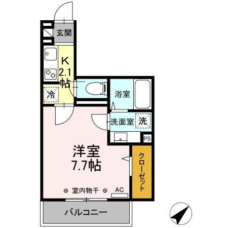 チェリーハイムV 302号室 間取り