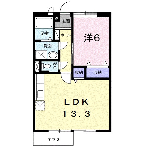 マーメイド 103号室 間取り