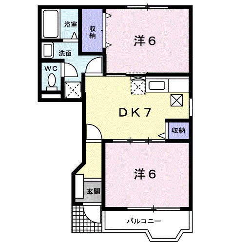 マロンハイム 104号室 間取り