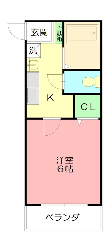 コーポトラスト 2F号室 間取り