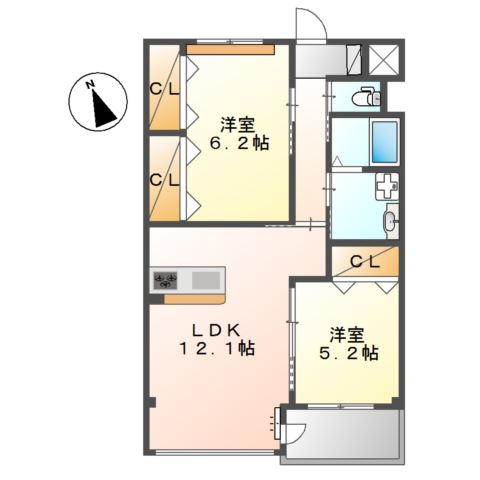 シャルールⅠ 間取り