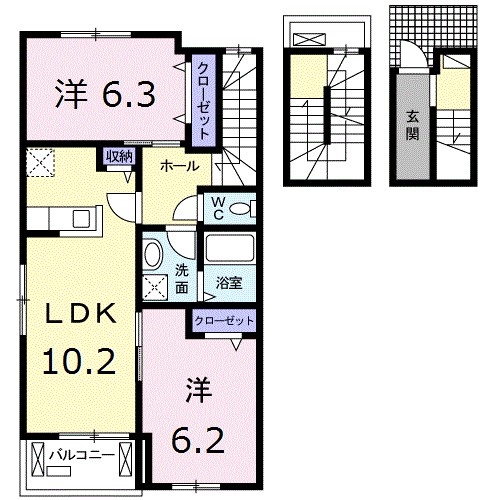 グラン・アークⅠ 305号室 間取り