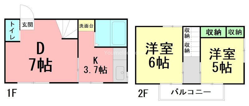 テラスヒロサワ 1号室 間取り