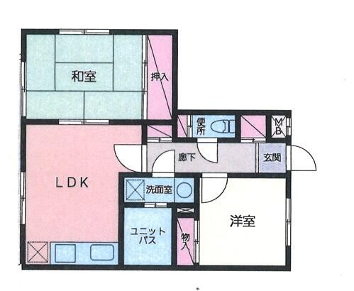 コスモＡｏｉ六会日大前Ⅱ 101号室 間取り